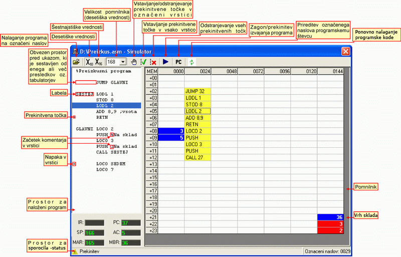 Slika namizne aplikacije