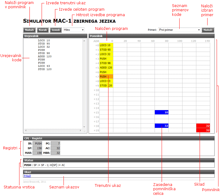 Slika spletne aplikacije